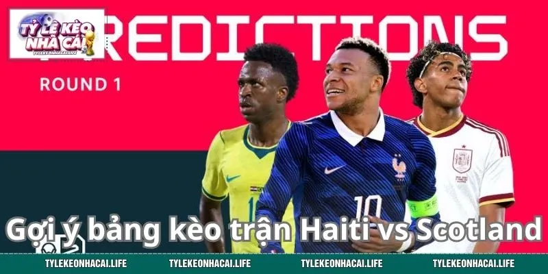 Gợi ý bảng kèo trận Haiti vs Scotland dễ ăn tiền