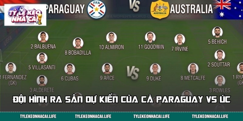 Đội hình xuất trận dự kiến của cả Paraguay vs Úc