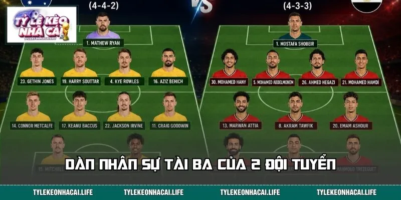 Dàn nhân sự tài ba của 2 đội tuyển