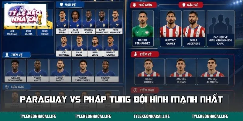 Paraguay vs Pháp tung vào sân đội hình mạnh nhất